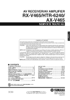 Yamaha RXV-465 - Service Manual